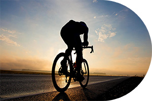 photo of cyclist silhoutte